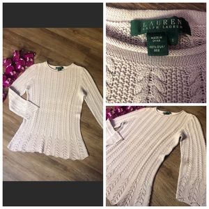 Ralph Lauren Silk, Knit Long Sleeve Top.